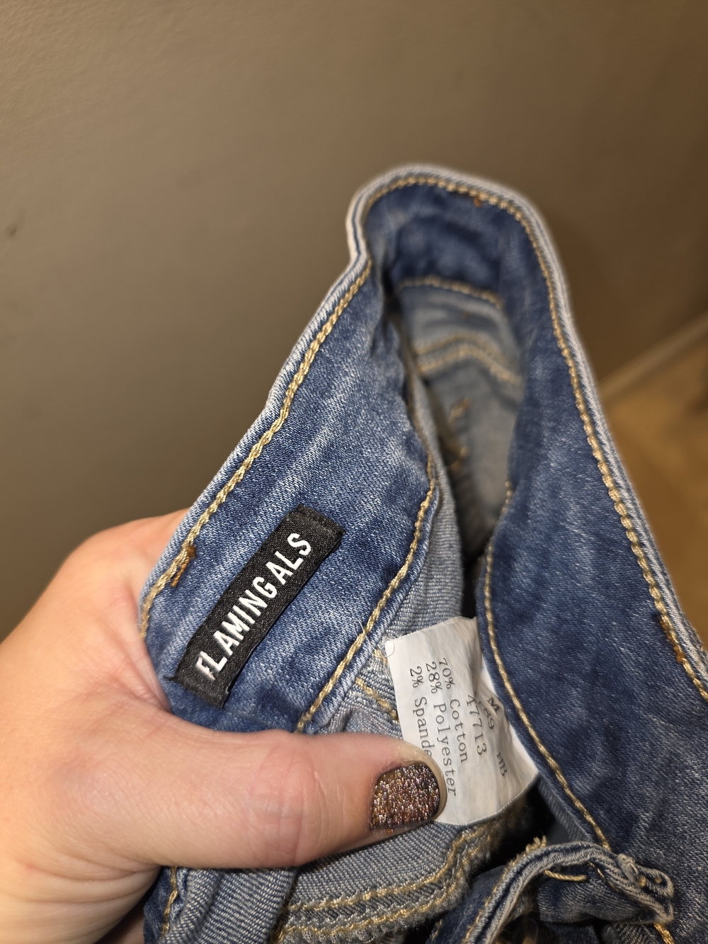 Women's Blue Cropped Cargo Jeans - Casual Ankle Jogger - Picture 3 of 3